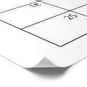 Immergrün Rate den Fälligkeitsdatum-Kalender Poster (Ecke)