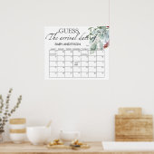 Immergrün Rate den Fälligkeitsdatum-Kalender Poster (Küche)