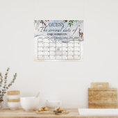 Immergrün: Rate den Geburtstermin-Kalender Poster (Küche)