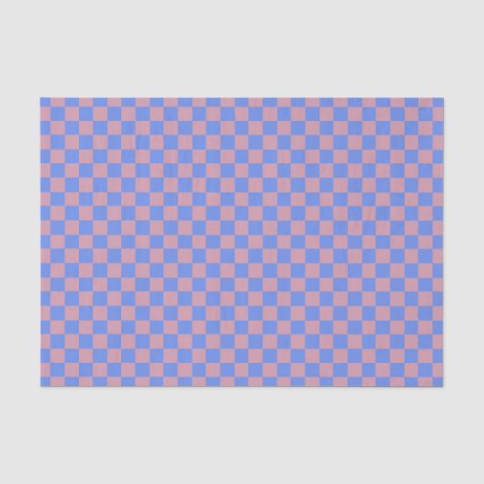 Immergrün Rosa Schachbrettmuster Seidenpapier (Vorderseite)