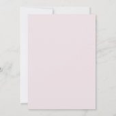Immergrün-Rosa-Wildblumen-Hochzeit Einladung (Rückseite)