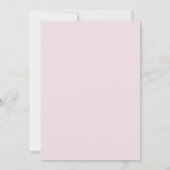 Immergrün-Rosé-Blatt-Hochzeit Einladung (Rückseite)