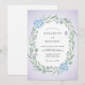 Immergrün-Sage-Blatt-Hochzeit Einladung (Vorne/Hinten)