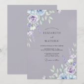 Immergrün-Schiefer-Gemalte-Hochzeit Einladung (Vorne/Hinten)