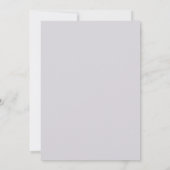 Immergrün Silbernes Blatt-Hochzeit Einladung (Rückseite)