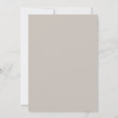 Immergrün-Taupe-Wildblumen-Hochzeit Einladung (Rückseite)