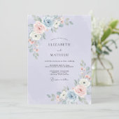 Immergrün Traumhafte Florale Hochzeit Einladung (Stehend Vorderseite)