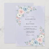 Immergrün Traumhafte Florale Hochzeit Einladung (Vorne/Hinten)