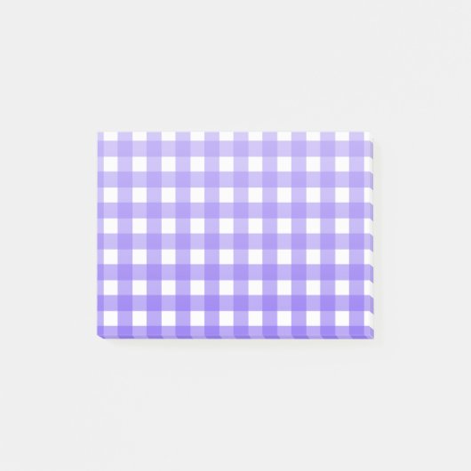 Immergrün und weiß kariert post-it klebezettel (Vorderseite)