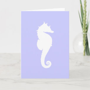 Immergrün und Weißes Seepferd Karte