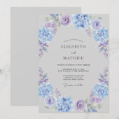 Immergrün üppige Wasserfarben-Hochzeit Einladung (Vorne/Hinten)
