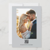 Immergrün, Wacholder & Schneewittchen-Hochzeit Einladung (Rückseite)