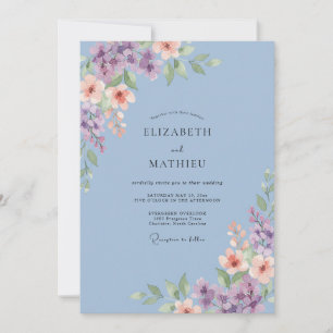 Immergrün Whimsical Floral Hochzeit Einladung