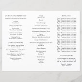 Immergrün-Wildblumen-Hochzeitszeremonie-Programm (Rückseite)
