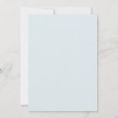 Immergrünblaue Pfingstrosen-Hochzeit Einladung (Rückseite)