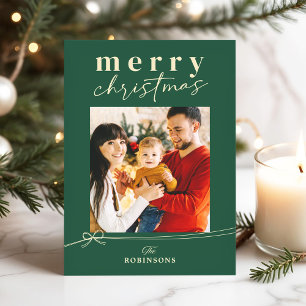 Immergrüne Ästhetik Gemütliches Familien-Weihnacht Feiertagskarte
