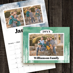 Immergrüne Bäume Erstellen Sie Ihr eigenes Familie Kalender
