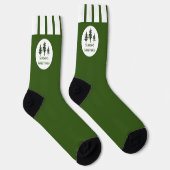 Immergrüne Bäume Weihnachtsgrüße Socken (Rechts)
