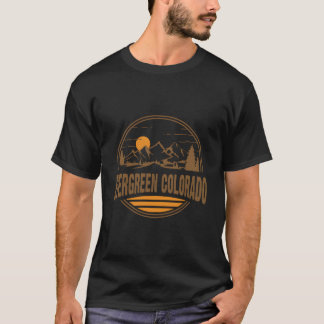 Immergrüne Colorado-Bergwanderdruck T-Shirt