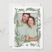 Immergrüne Eleganz Hochzeit Einladung (Rückseite)
