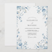 Immergrüne Eukalyptus-Hochzeit Einladung (Vorne/Hinten)