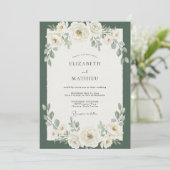Immergrüne Eukalyptus-Hochzeit Einladung (Stehend Vorderseite)