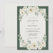 Immergrüne Eukalyptus-Hochzeit Einladung (Vorne/Hinten)