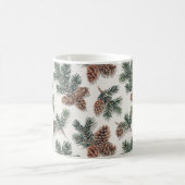 Immergrüne Kiefernzapfen Kuschel Winter Kaffee Kaffeetasse (Mittel)