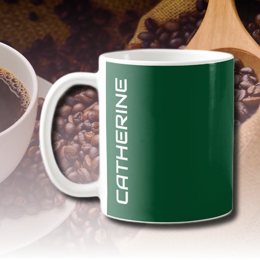 Immergrüne Personalisierte Einzelfarbe Kaffeetasse