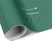 Immergrüne Schlitten-Weihnachtsfolie Glow Geschenkpapier (Rolleneckpunkt)