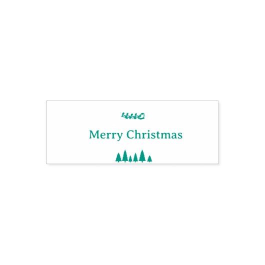 Immergrüne Schlitten-Weihnachtsglanz-Stempelkunst Permastempel (Design)