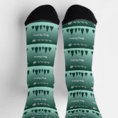 Immergrüne Schlitten-Weihnachtsstrumpf-Glow Socken (Oben)