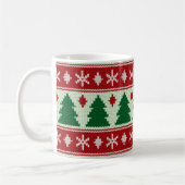 Immergrüne & Schneeflocken Strick Kaffeetasse (Links)