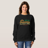 Immergrüne Sonnenuntergang Dampfbootquellen Wald C Sweatshirt (Vorne ganz)