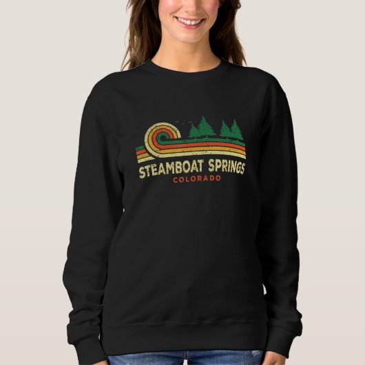 Immergrüne Sonnenuntergang Dampfbootquellen Wald C Sweatshirt (Vorderseite)