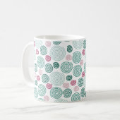 Immergrüne Spirale (Muster) Kaffeetasse (Vorderseite Links)