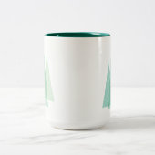 Immergrüne Weihnachtsbaum-Feiertags-Tasse Zweifarbige Tasse (Mittel)