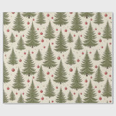 Immergrüne Weihnachtsfreude Geschenkpapier (Flach)