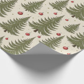 Immergrüne Weihnachtsfreude Geschenkpapier (Ecke)