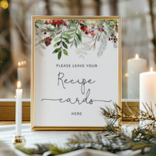 Immergrüne Winter - hinterlassen Sie Ihre Rezeptka Poster