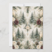 Immergrüne Winterwald-Hochzeit Einladung (Rückseite)