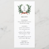 Immergrüner Kranz Hochzeit Menükarte (Vorderseite)