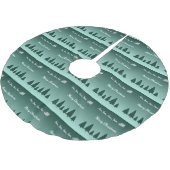 Immergrüner Schlitten-Weihnachtsrock-Glanz Polyester Weihnachtsbaumdecke (Schrägansicht)