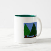 Immergrüner Staat des Verstandes Zweifarbige Tasse (VorderseiteRechts)