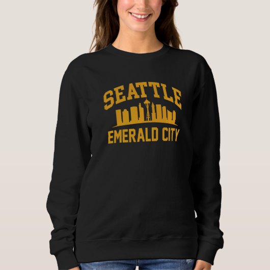 Immergrüner Staat Seattle Smaragd-Stadt Zuhause Sweatshirt (Vorderseite)