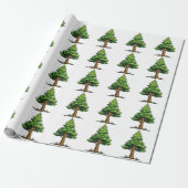 Immergrüner Wald Geschenkpapier (Ungerollt)