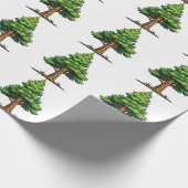 Immergrüner Wald Geschenkpapier (Ecke)