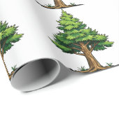Immergrüner Wald Geschenkpapier (Rolleneckpunkt)