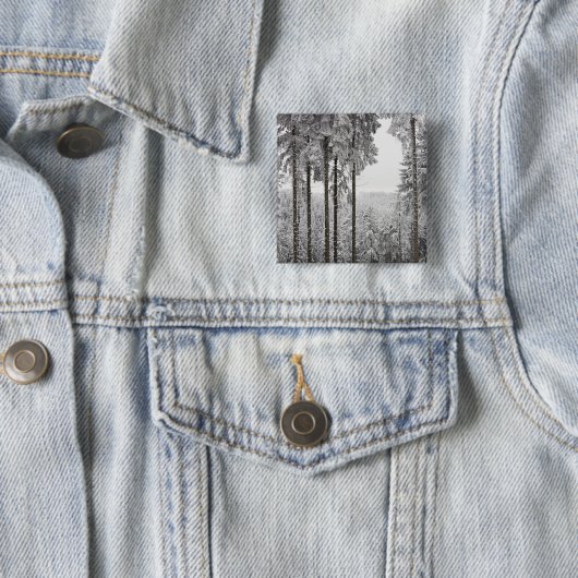 Immergrüner Wald im Winter Button (Beispiel)