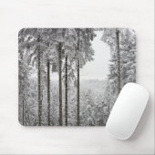Immergrüner Wald im Winter Mousepad (Mit Mouse)